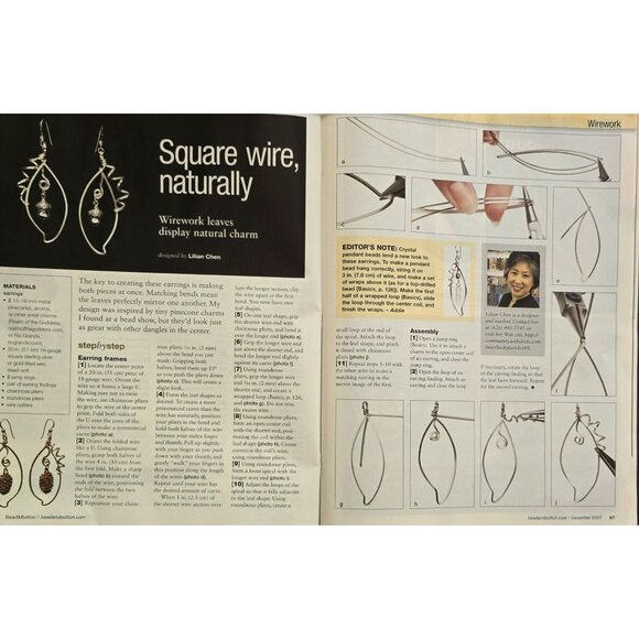 Bead And Button Magazine December 2007 Stitch A Dazzling Crystal Necklace - Picture 14 of 16